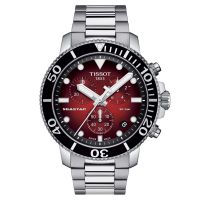 Tissot Seastar 1000 Chronograph Schwarz Rot 45mm Edelstahl-Armband Quarz Herren T120.417.11.421.00