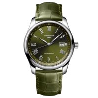 Longines Master Collection mit grünem Zifferblatt Leder-Armband Herrenuhr Automatik 40mm L2.793.4.09.2