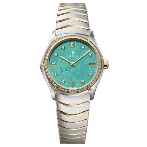 Ebel Sport Classic Limited Edition Uhr Damen Türkis mit Diamanten 29mm Quarz 1216599