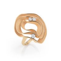 Annamaria Cammilli Ring mit Diamanten Gold Orange Apricot Dune GAN3076J | Uhren-Lounge