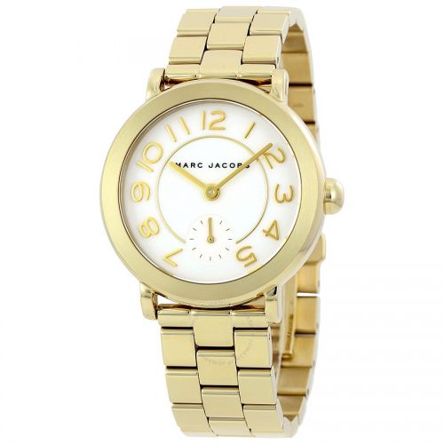 Marc Jacobs Uhr Damen Gold Weiß Riley MJ3470