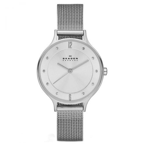 Skagen Uhr Damen Silbern 30mm Milanaise-Armband Quarz Anita Lille SKW2149