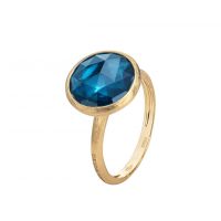 Marco Bicego Ring mit blauem London Topas Edelstein Gold Jaipur Color AB586 TPL01 Y