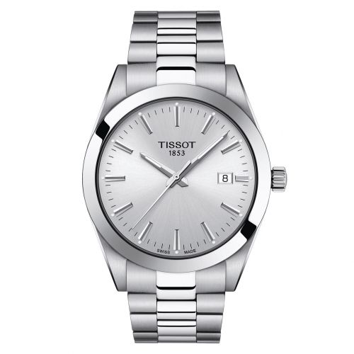 Tissot Gentleman Silber Edelstahl-Armband Quarz Herrenuhr 40mm T127.410.11.031.00 | Uhren-Lounge