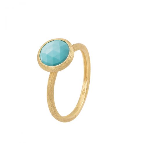 Marco Bicego Ring mit blauem Türkis Edelstein Gold 18 Karat Jaipur Color AB632 TU01