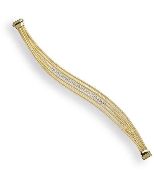 Marco Bicego Armband Gold 5 Stränge mit Diamanten im Brillant-Schliff Cairo BG702-B2 | Uhren-Lounge