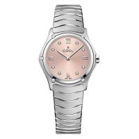 Ebel Sport Classic Lady Damenuhr Silber Pink Rosa mit Diamanten 29mm Quarz 1216444A