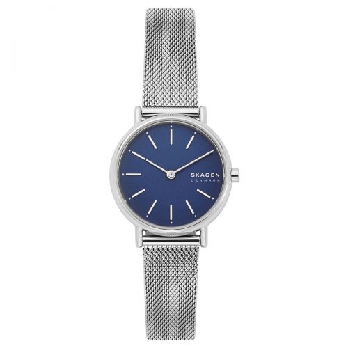 Skagen Uhr Damen Blau 30mm Milanaise-Armband Quarz Signatur Lille SKW2759