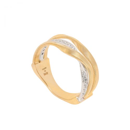 Marco Bicego Marrakech Ring Gold mit Diamanten 3 Stränge AG364 B YW M5