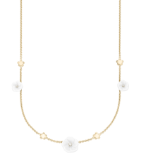 Meissen Collier Halskette Gold mit Porzellan und Diamanten 7 Blüten 1739 Royal Blossom MPJ20BL396C45