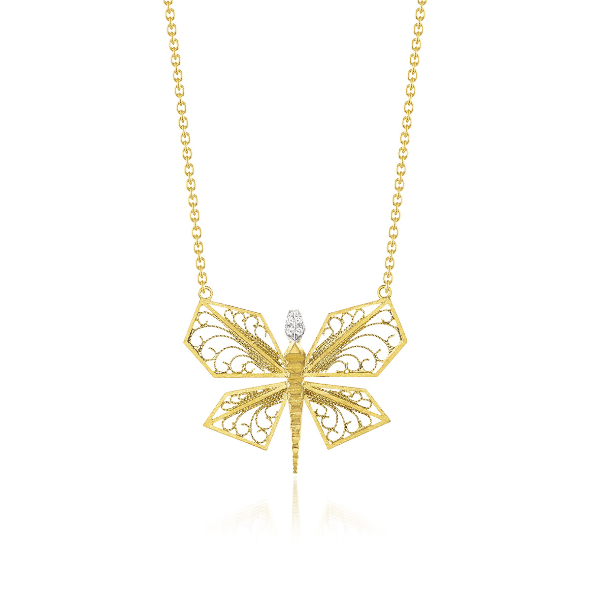 Luisa HCO6500.PL | Kette Schmetterling Rosas Gold mit Kingdom Rosas Animal Diamanten Anhänger | Luisa | UHREN-LOUNGE Schmuck