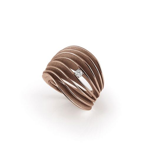 Annamaria Cammilli Velaa Ring mit Diamanten Brown Chocolate Gold 18 Karat GAN3151C