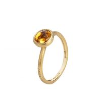 Marco Bicego Jaipur Ring mit gelbem Quarz Edelstein Gold 18 Karat AB471 QG01