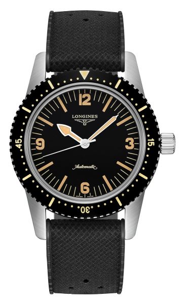 Longines Heritage Skin-Diver Automatic Herrenuhr 42mm Kautschuk-Armband schwarz L2.822.4.56.9 günstig online kaufen | Uhren-Lounge