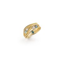 Annamaria Cammilli Ring Dune Color mit blauen Turmalinen & Diamanten Gold GAN3375UT02