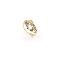 Annamaria Cammilli Ring Dune Color mit blauen Turmalin Edelsteinen & Diamanten Gold GAN3383UT02