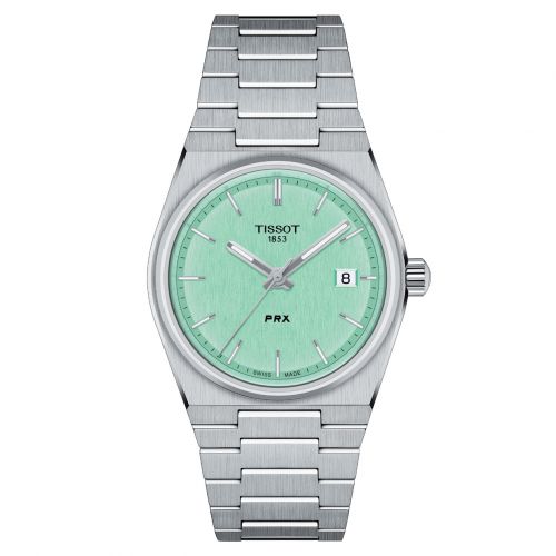Tissot PRX 35mm Hell-Grün Uhr Damen & Herren Quarz T137.210.11.091.00