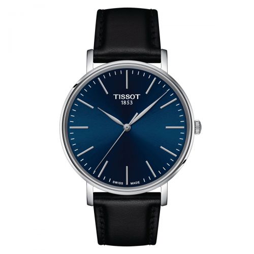 Tissot Everytime Gent Herrenuhr 40mm Blau Leder-Armband Quarz T143.410.16.041.00