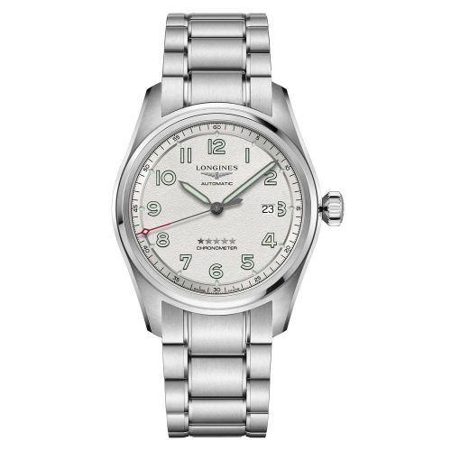 Longines Spirit Automatic Chronometer 42mm Silber Edelstahl-Armband Herrenuhr L3.811.4.73.6