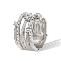 Marco Bicego Goa Ring mit Diamanten Weißgold 18 Karat 7 Stränge AG277 B2 W