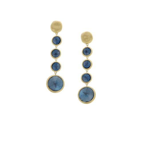 Marco Bicego Ohrringe Jaipur mit blauen London-Topas Edelsteinen aus Gold OB901-TPL01-Y-02 zum günstigen Preis online kaufen | Uhren-Lounge