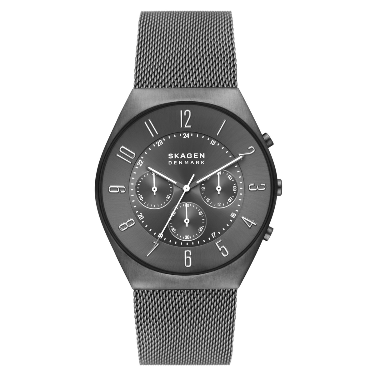 Skagen Uhr Herren Chronograph Anthrazit 42mm Milanaise-Armband Quarz Grenen  SKW6821 | Skagen | Uhrenmarken | UHREN-LOUNGE