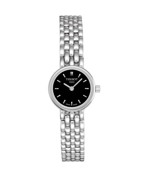 Tissot Uhr Damen silber Zifferblatt schwarz 20mm Lovely T058.009.11.051.00 günstig online kaufen | Uhren-Lounge