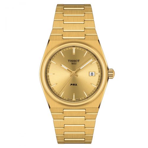 Tissot PRX 35mm Gold Uhr Damen & Herren Quarz T137.210.33.021.00