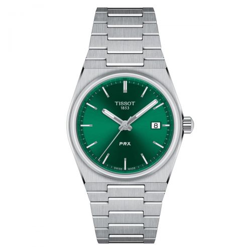 Tissot PRX 35mm Grün Uhr Damen & Herren Quarz T137.210.11.081.00