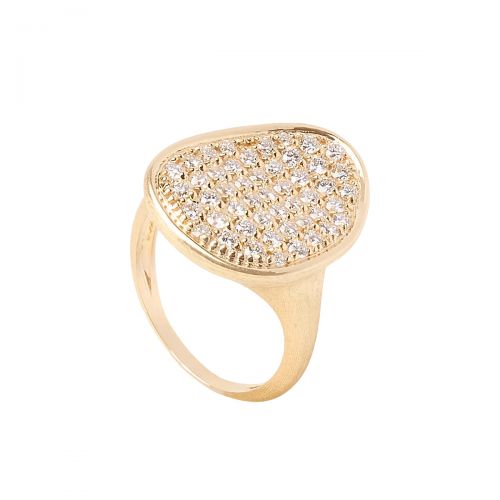 Marco Bicego Lunaria Alta Ring Diamanten Pave Gold 18 Karat AB566 B1 Y 2Y