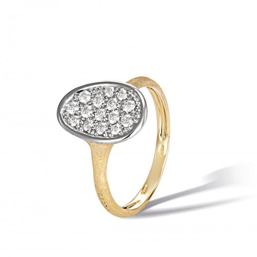Marco Bicego Ring mit Diamanten Pavé Gold Lunaria Mini AB578 B YW