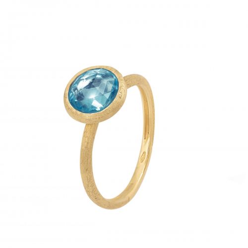 Marco Bicego Ring mit blauem Topas Edelstein Gold 18 Karat Jaipur Color AB632 TP01