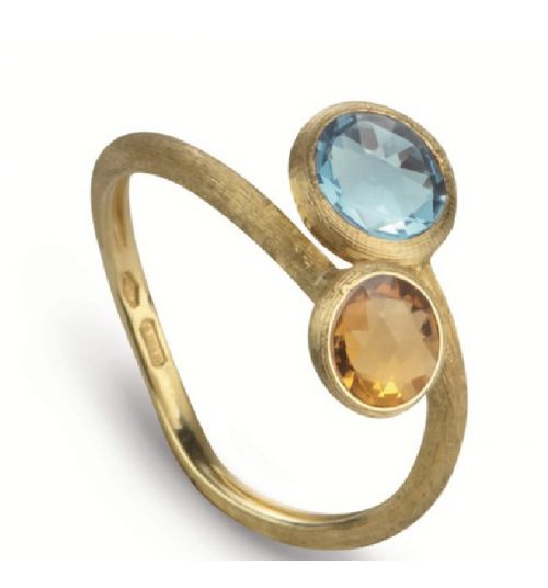 Marco Bicego Jaipur Color Ring Gold mit zwei Edelsteinen AB472 MIX112 Y