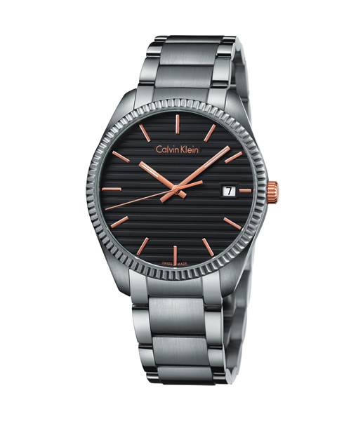 Calvin Klein Uhr Herren 40mm Schwarz Rosegold Edelstahl-Armband Alliance K5R31B41 | Uhren-Lounge