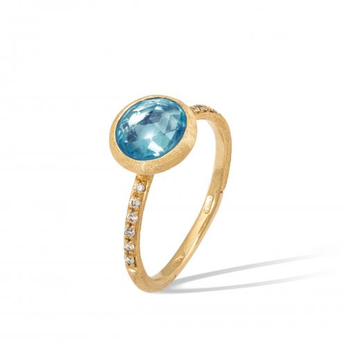 Marco Bicego Ring mit blauem Topas & Diamanten Gold Jaipur Color AB632-B TP01
