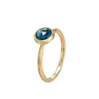 Marco Bicego Jaipur Ring mit blauem London-Topas Edelstein Gold 18 Karat AB471-TPL01